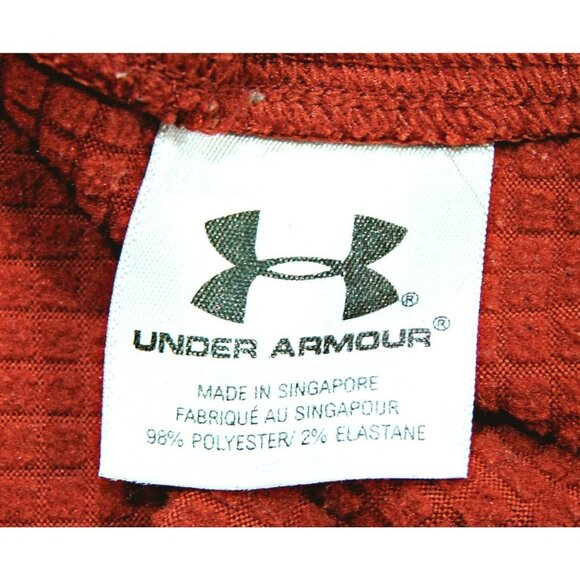 Under Armour Mens 1/4 Zip Pullover Fleece Thermal Sweatshirt Orange Size XL - Picture 5 of 12
